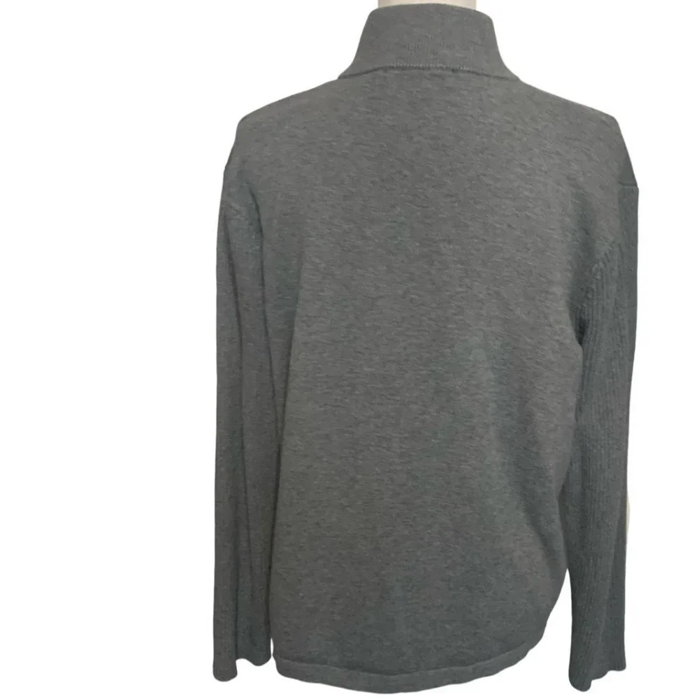 MICHAEL KORS Men's Full Zip Size XL Gray Dress Sweater - Picture 5 of 9